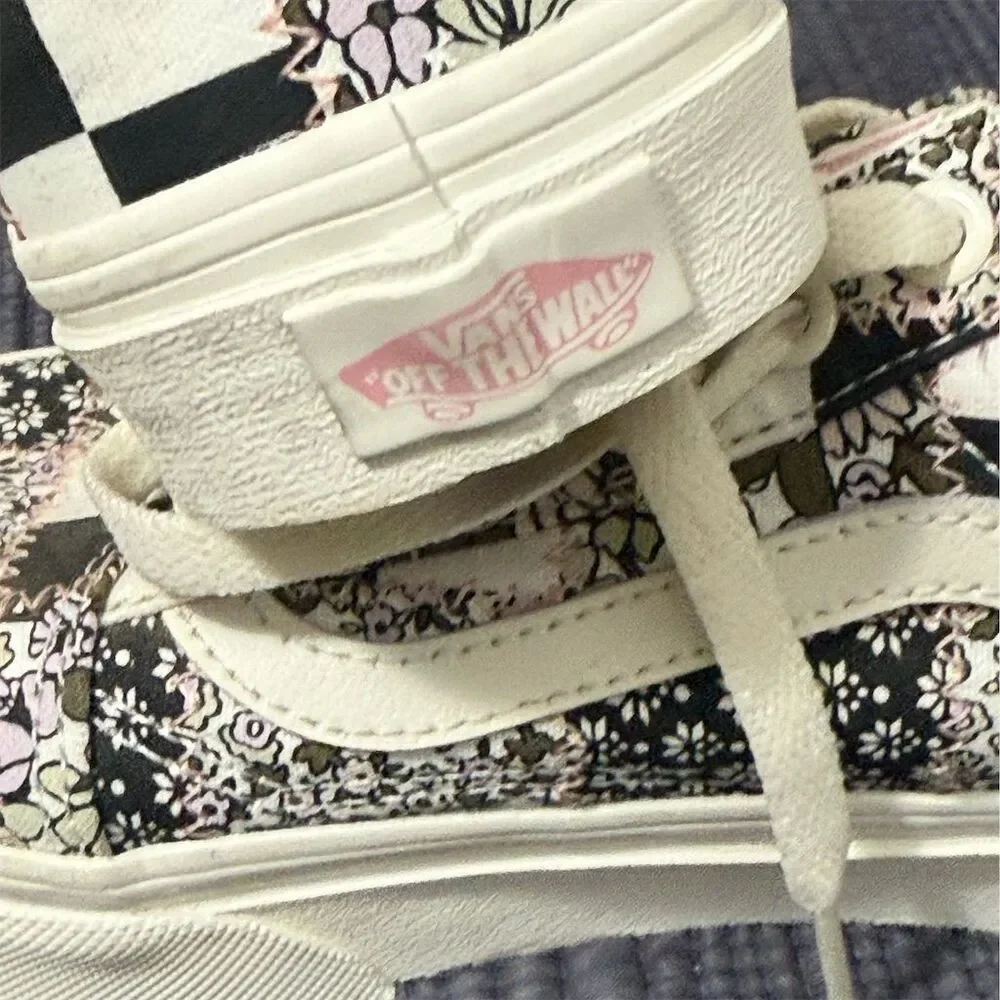 Vans Old Skool Women's 6.5 Patchwork Floral Skate Shoes Rare - Picture 4 of 7